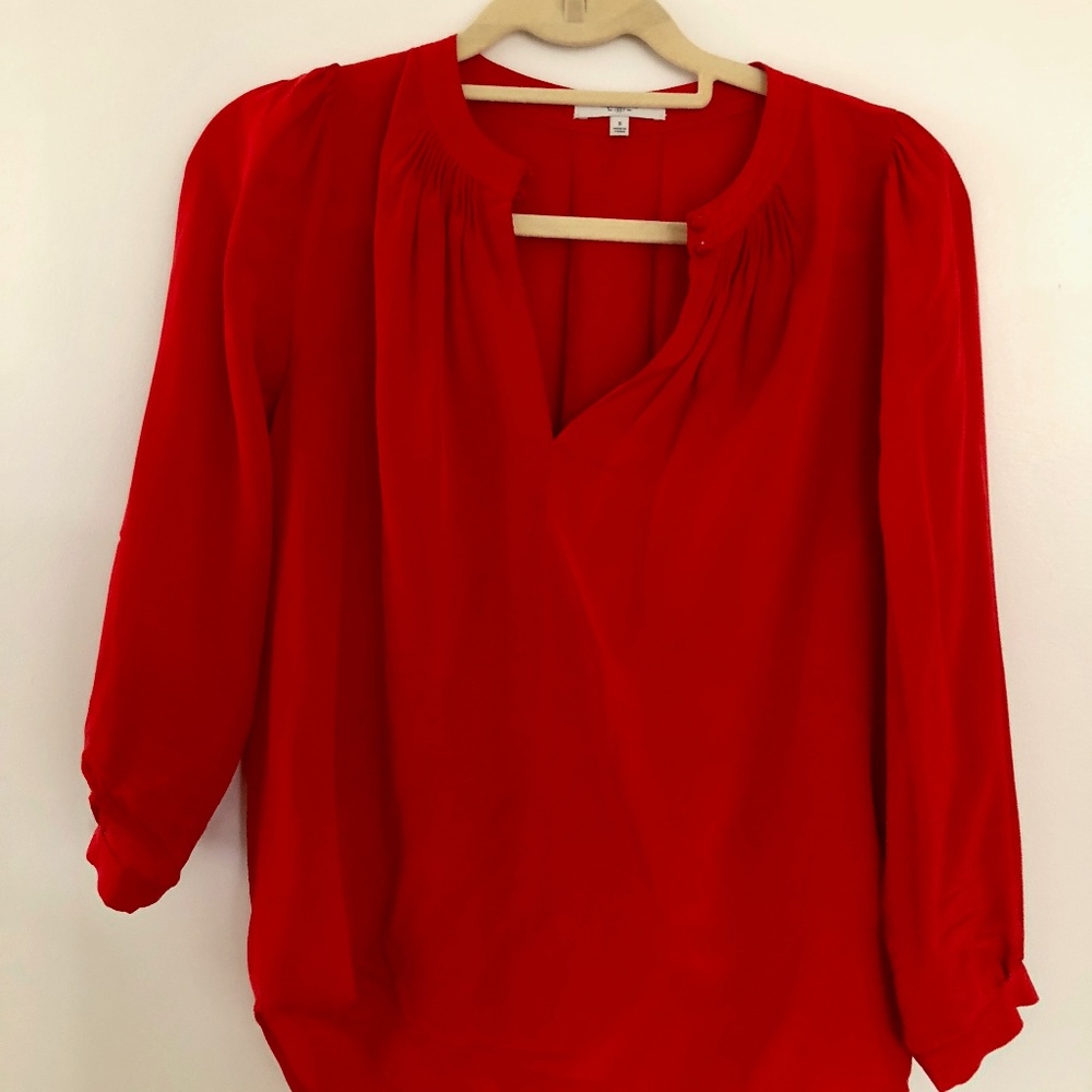 Madewell Cherry Red Blouse